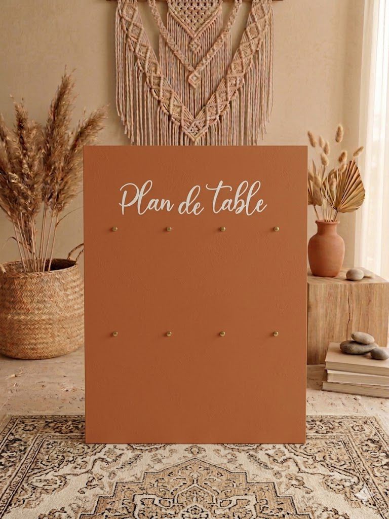 Tableau terracotta plan de table